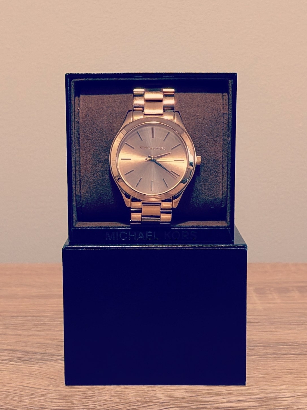MICHAEL KORS MK-3197 Slim Runway Gold Tone Stainless Steel Watch